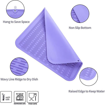 Silicone Dish Drying Mat for Multiple Usage, Easy clean, Eco-friendly, - Image 3