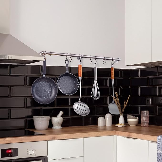 ROTHLEY Stainless Steel Hanging Pot Rack Hanger: 23.7 Inch Pot and Pan Hanger - Image 4