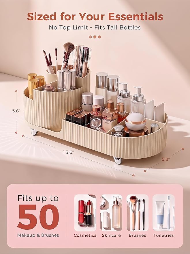 Booklov Rotating Makeup Caddy Organizer - Image 2