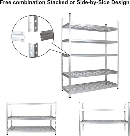 Amazon Basics 4000IBS Heavy Duty Adjustable Storage Shelving Unit, 5 Shelf - Image 5