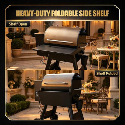 QuliMetal for Traeger Grills BAC362 Folding Front Shelf– Steel Grill Accessory - Image 4