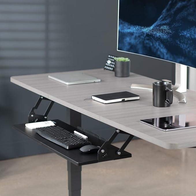 VIVO Large Under Desk 34 x 11 inch Computer Keyboard and Mouse Tray - Image 9
