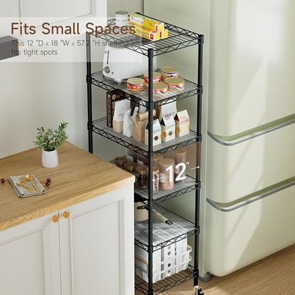 Golpart Small Shelves Storage Wire Metal Adjustable Shelf Unit - Image 6