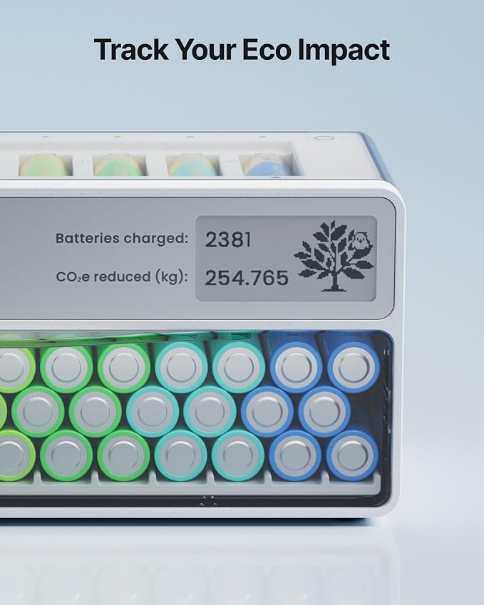 8-Slot Battery Charger Only, for AA AAA Lithium NiMH NiCd, Auto-Drop - Image 8