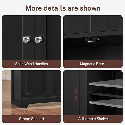Iwell 57.8" H Tall Storage Cabinet - Image 8