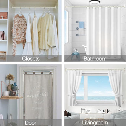 Thestoa Brushed Nickel Shower Curtain Rod Adjustable 43-78 inch, Anti-Rust - Image 6