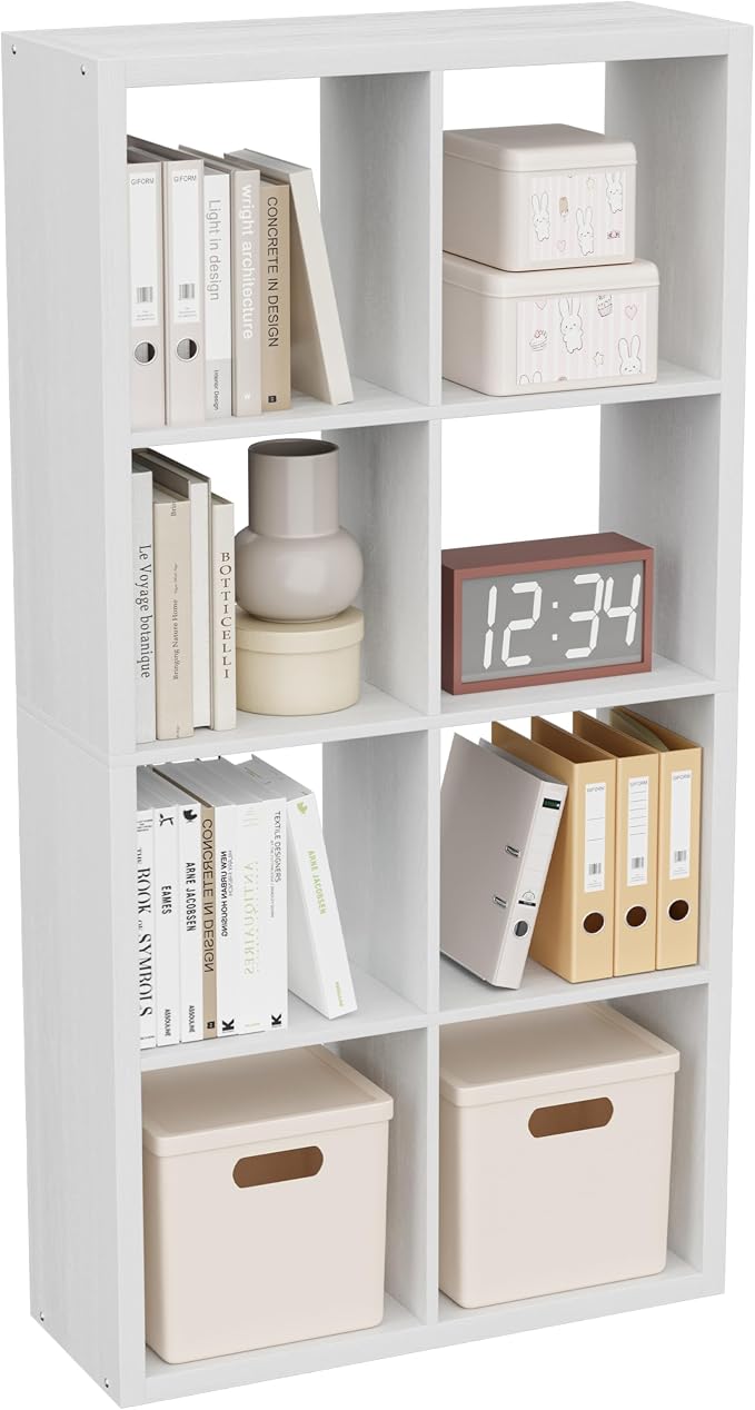 Cube Storage Organizer Bookcase, Decorative 11 inch Open Back Cubical Shelf by VDNEND
