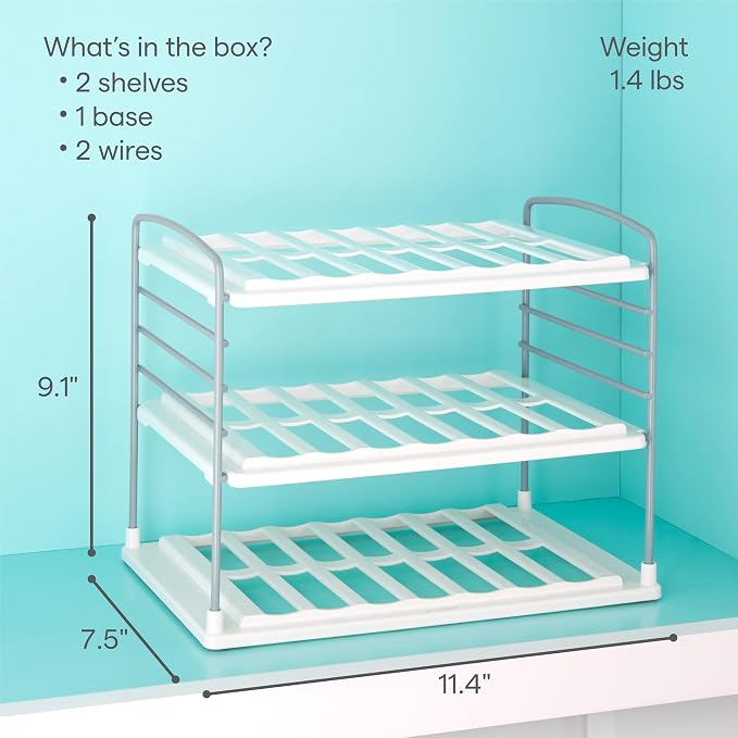 YouCopia UpSpace Water Bottle and Travel Mug Cabinet Organizer, Adjustable - Image 4