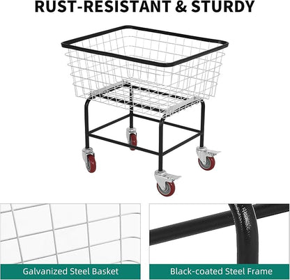 Extra-Large Rolling Laundry Cart - Image 6