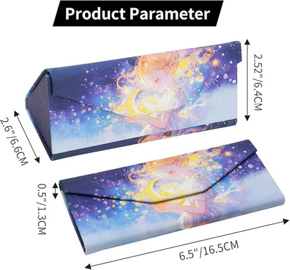 Foldable Glasses Case, Magnetic PU Leahter Sunglasses Case, Cute Hard Shell - Image 6