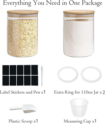 Glass Storage Jars Set Elegant Containers - Image 7