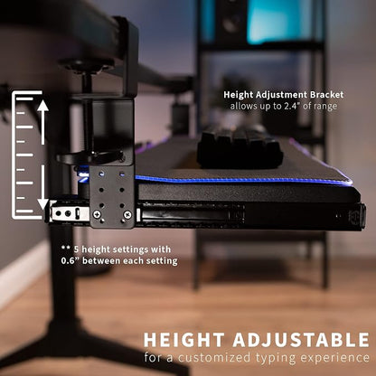 VIVO Large Height Adjustable Under Desk Keyboard Tray - Image 4