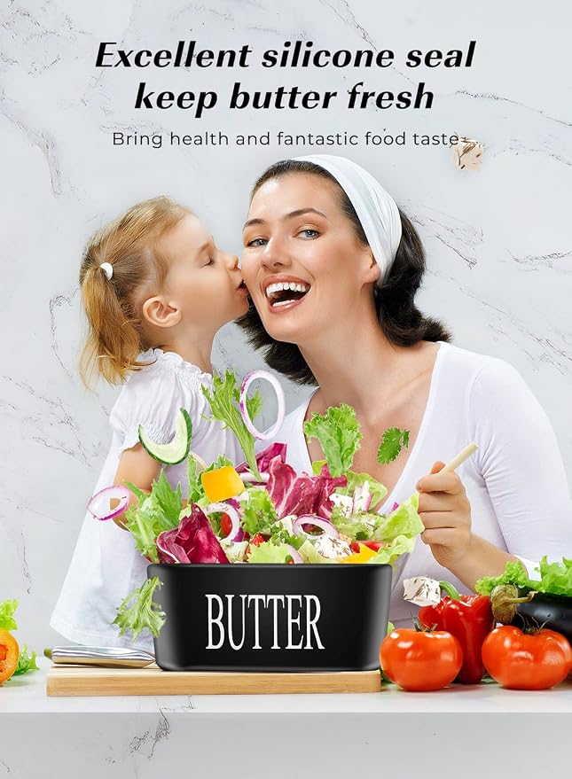 Butter Dish with Lid: Large Butter Container - Image 3