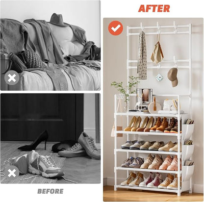 Shoe Rack 5 Tier Shoe Organizer Storage 15-20 Pairs - Image 6