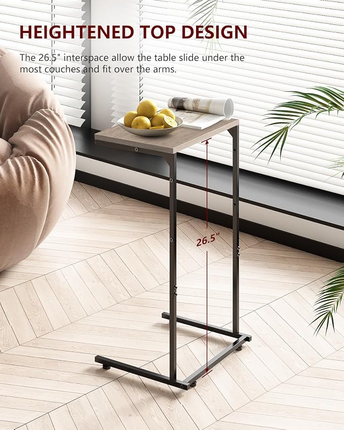 Vantic C Shaped End Table, Small Side Table - Image 7