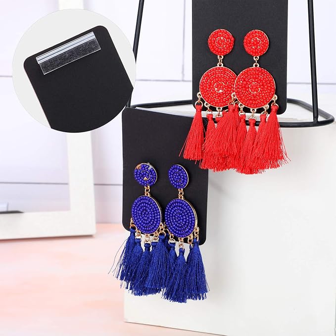 150 Pieces Earring Card Adapter Self-Adhesive Lip Adapter Plastic Lip Hanger - Image 2