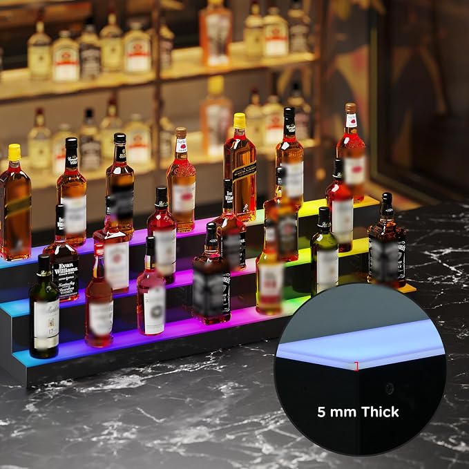 Dethan 3 Tier 48 Inch Liquor Bottle Display Shelf - Image 7