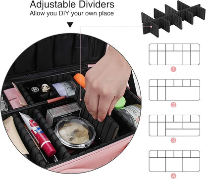 Relavel Makeup Bag Travel Makeup Train Case 13.8 inches Large Cosmetic Case - Image 3