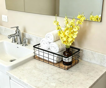 ShabbyDecor Farmhouse Metal Wire Basket - Image 5