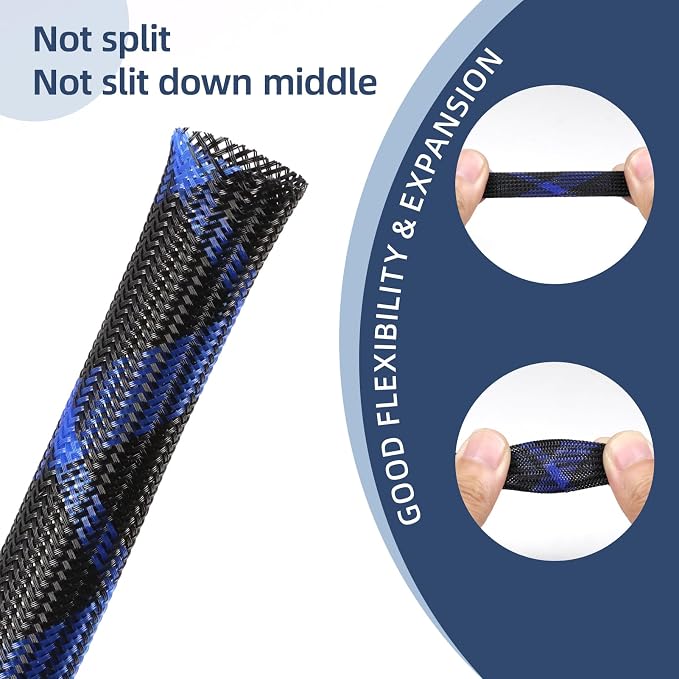 Expandable Braided Sleeving, PET Automotive Wire Loom, Flexible Cable Management - Image 3