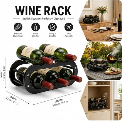 PEKER Wine Rack – Small Countertop Wine Rack & Wine Bottle Holder - Image 2