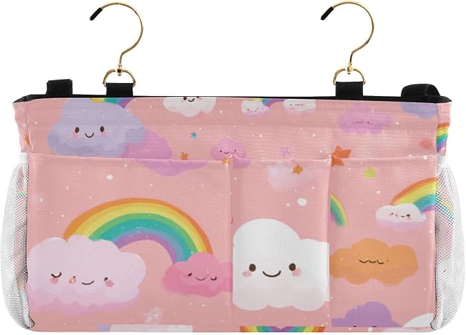 Multicolored Stars Rainbows Bedside Caddy by QwThum