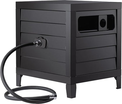 AQUAZILLA Metal Garden Hose Reel Deck box, Durable Steel Garden Hose Storage - Image 2