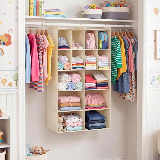 Ofiray-home 5 Tier Hanging Closet Organizer, 14 Compartments Sweater Organizer - Image 2