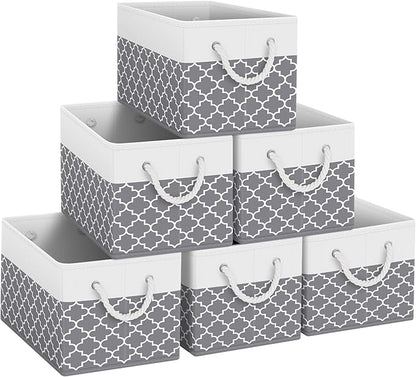 Storage Bins 6-Pack, Foldable Storage Baskets by Fabtotes