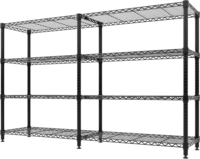 Garvee Metal Storage Shelves Heavy Duty Metal Shelving, 4-tier Wire Shelving - Image 9