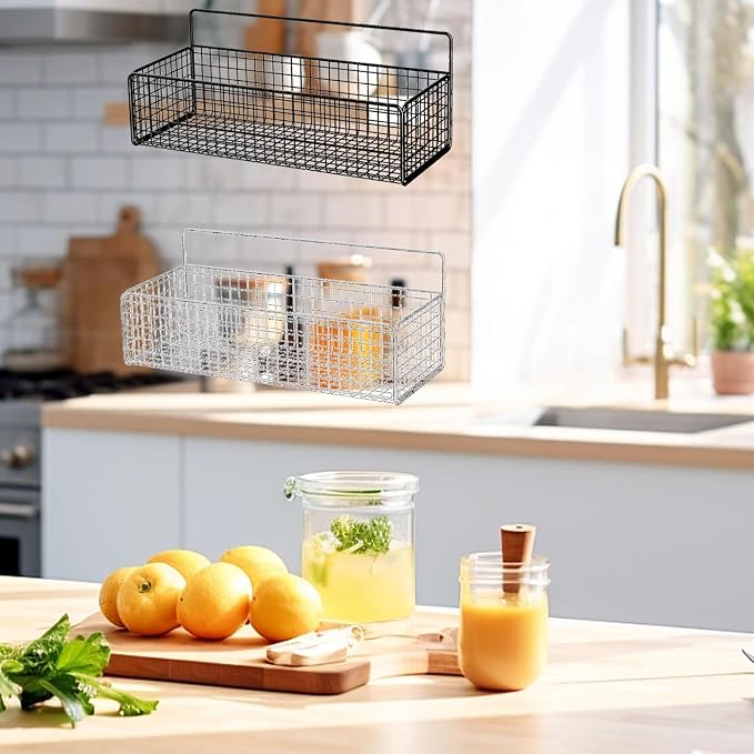 Hanging Wall Basket for Organizing, Wire Basket for Storage Pantry - Image 6