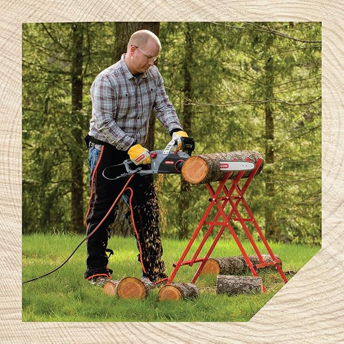 Oregon Steel Log Saw Horse, Foldable & Adjustable Sawbuck, 10 Inch Log Capacity - Image 3