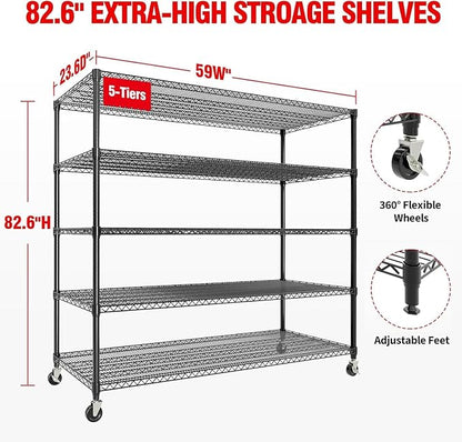 Garvee 3300LBS 5 Tier Metal Shelving - Image 2