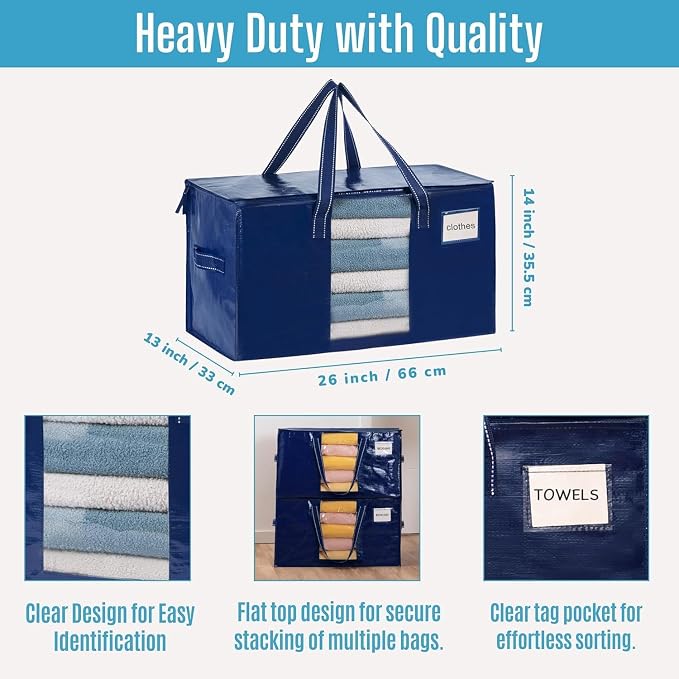 VENO 2 Pack Moving Bags, Comforter and Blanket Storage Bags - Image 4