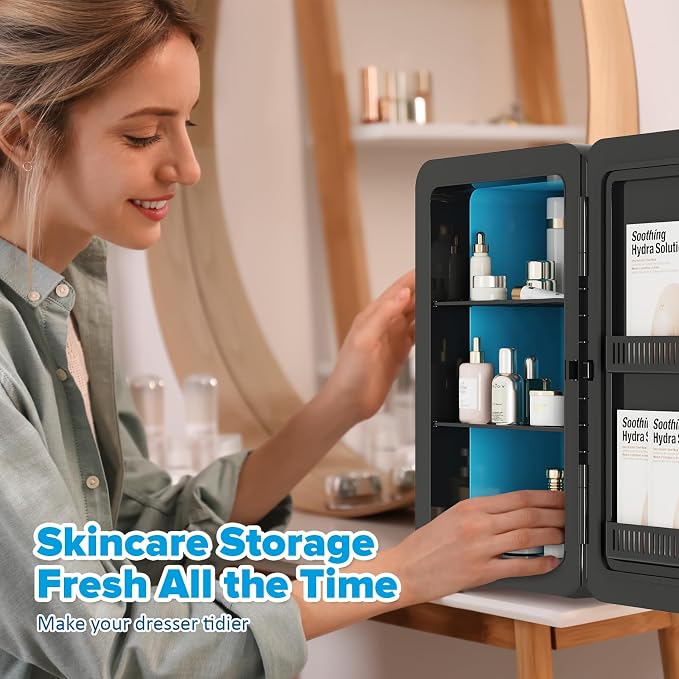 22L/30Cans Mini Fridge for Bedroom, 12v DC Portable Cooler & Warmer, Mini - Image 3