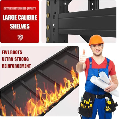 Heavy Duty Garage Shelving Units, 5000LBS Deep Storage Shelves, Adjustable - Image 3
