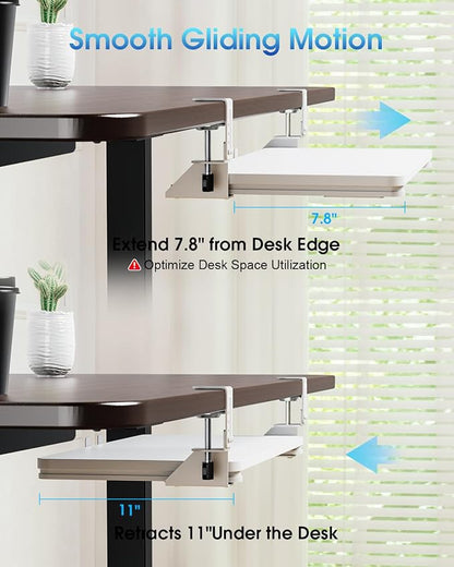 Large Keyboard Tray Under Desk, Pull Out Keyboard & Mouse Tray - Image 8