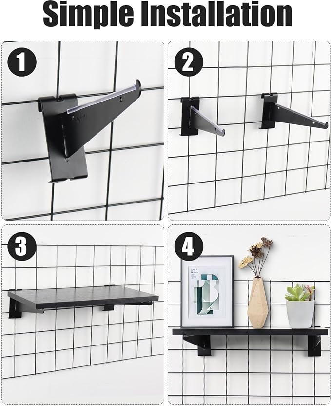 3 Pcs Gridwall Shelf with Metal Brackets, Visualizer, Workbench and Bitchenette - Image 5