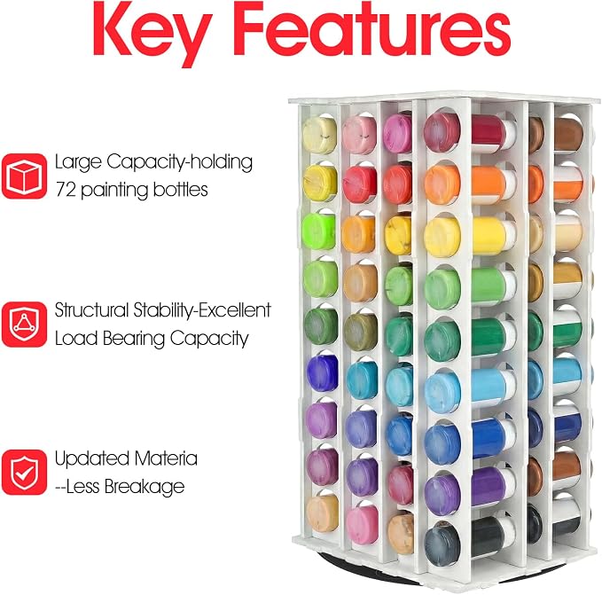 Craft Paint Organizer and Storage Rack - Image 3