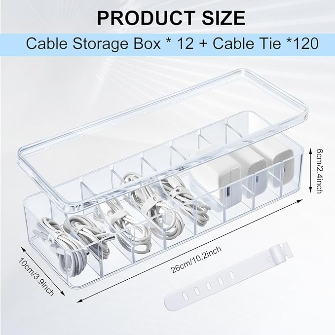 Tatuo 12 Pcs Cable Organizer Box - Image 2