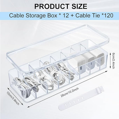 Tatuo 12 Pcs Cable Organizer Box - Image 2