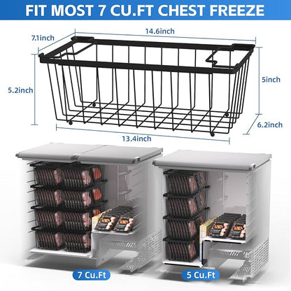 4 Pack Freezer Organizer Bins Suitable - Image 2
