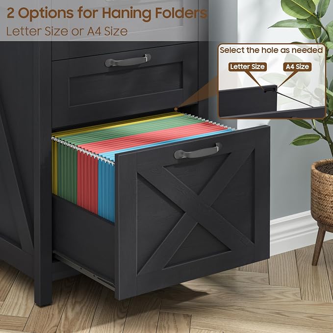 Halitaa Small Farmhouse File Cabinet - Image 6