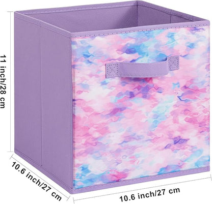 Stero Fabric Storage Cubes, 6 Pack Foldable Storage Bins - Image 2