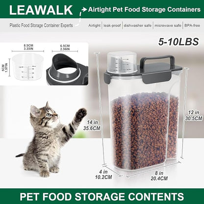 5-7Lbs Cat Dog Storage Container, Portable Pet Food Containers - Image 2