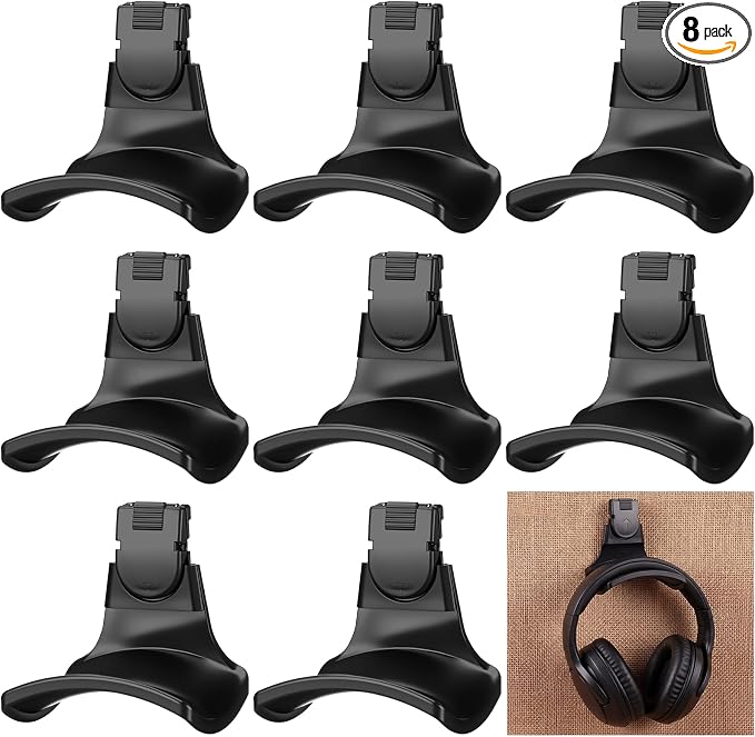 8 Set Fabric Wall Headphones Hook by Unknown