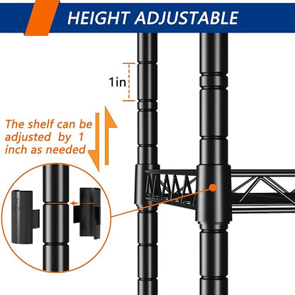 REGILLER 5-Wire Shelving Metal Storage Rack Adjustable Shelves, Standing - Image 5