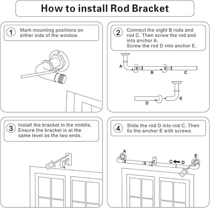 Byondeth Curtain Rods for Windows 16 to 88 Inches Adjustable Blackout Wrap - Image 7