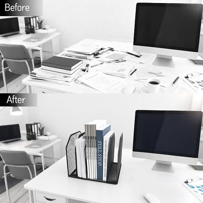 Adjustable Desk File Organizer, Detachable Office Folder Organizer, Compact - Image 8