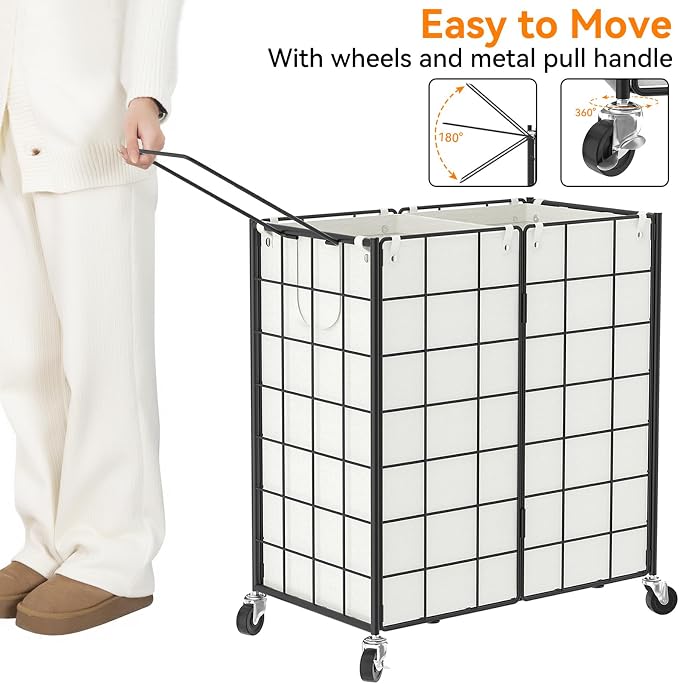 WOWLIVE Double Laundry Hamper - Image 5